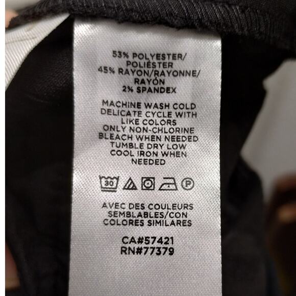 Ann Taylor NWT Size 8p Black Houndstooth Tie Waist Ankle High Rise Tapered Pants - Picture 6 of 8